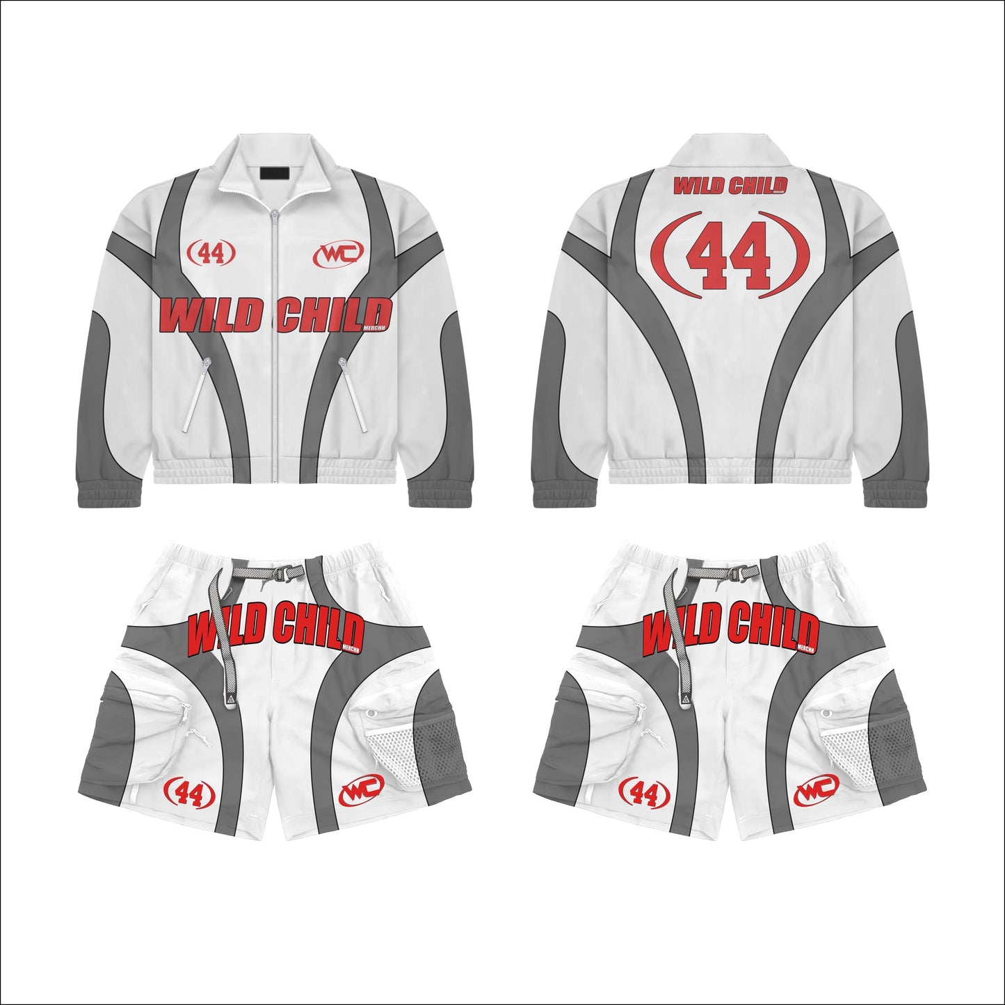 WHITE AND GREY
WILDCHILD SHORT SET