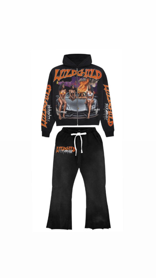 Wildchildmerchh jacket with stacked pants